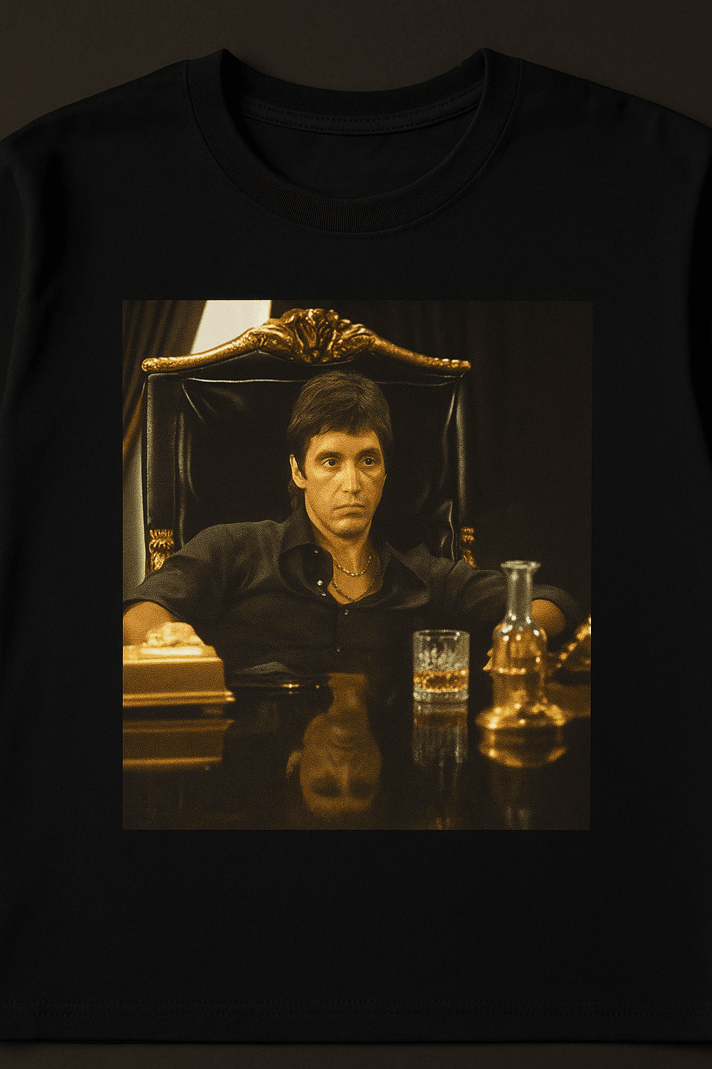 DTF potisk Al Pacino na bavlněném tričku