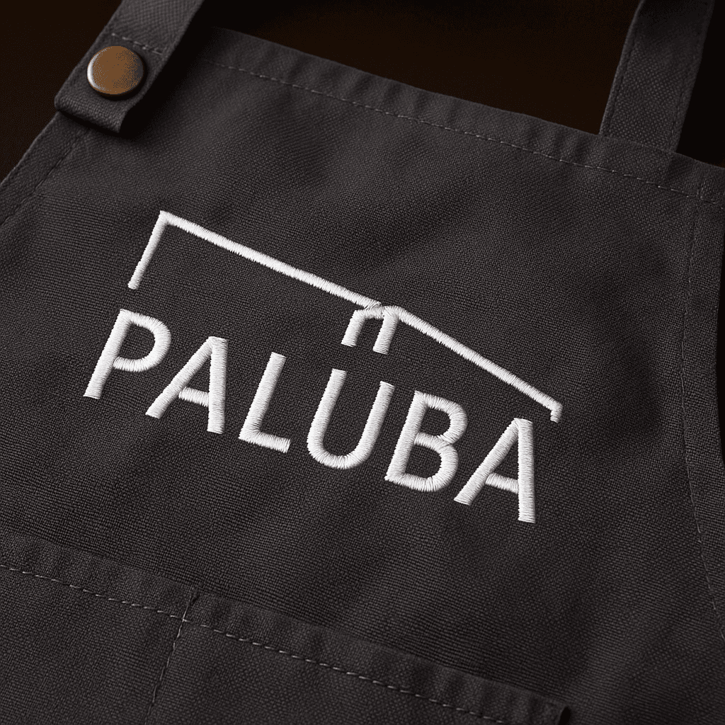 Nášivky s logem restaurace Paluba na zástěry a košile personálu